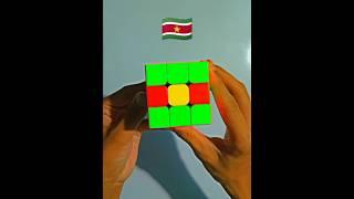 How To Make A Suriname  Flag On Rubik's Cube #viral #shortsbeta