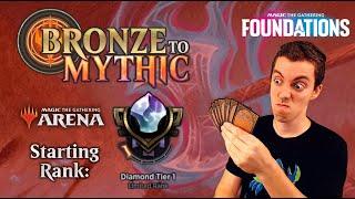  Bronze To Mythic: Episode 27 - Starting Rank: Diamond 1 - MTG Arena:  Foundations 