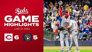 Reds vs. Brewers Game Highlights (6/14/24) | MLB Highlights