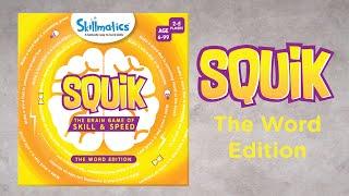 SQUIK: The Brain Game of Skill & Speed – Word Edition | Fast and Fun | (6-99 Years)