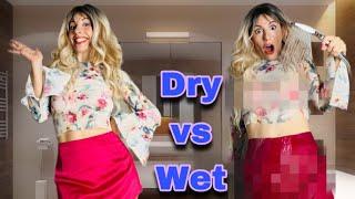 Dry vs. Wet Fashion Challenge | Clothes Review