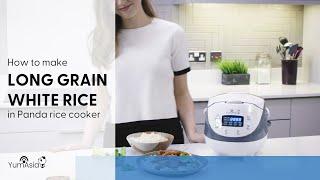 How To Cook Long Grain White Rice In The Panda Mini Rice Cooker By Yum Asia (0.6 litre/3.5 cup)