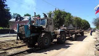 Old Soviet T-150K tractor