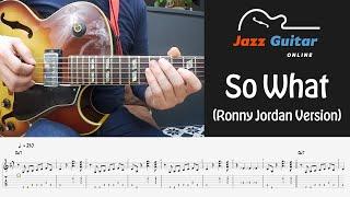 So What (Ronny Jordan Version) - Jazz Guitar Lesson
