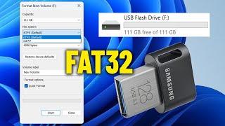 Format 64GB / 128GB USB Flash Drive to Fat32 - How To Formatting usb Larger Than 32gb to fat32 