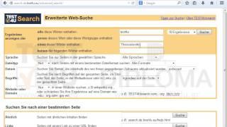 Suchen Sie über die Erweiterte Suche nach Webseiten, die das Stichwort test4u...
