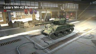 WOT Blitz loza's M4-A2 Sherman COMBINED 215 parts of certificate and play for the first