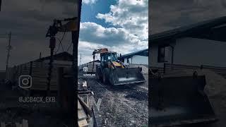 Бурение под забор + планировка участка дресьвой (12 самосвалов )на JCB4CX #jcb #jcb4cx