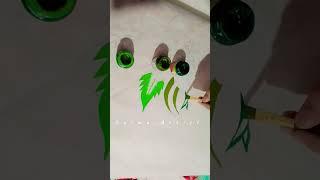 beautiful leaf and flowers painting ️ bedsheet painting design 