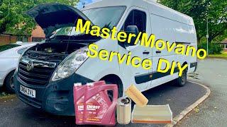 Vauxhall Movano / Renault Master Full Service. 2.3 Diesel Oil Change, Fuel Filter + Air Filter