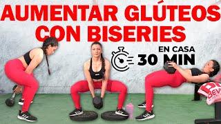 30 MIN to DEVELOP GLUTES with BISERIES at HOME with DUMBELLS