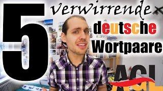 Learn German: 5 confusing German word pairs (with English & German subtitles)