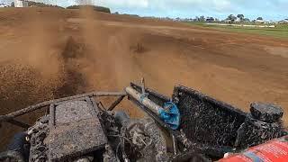 Rear view from the 85 Jimco of Toddy Lehmann & Tanner James at the Pines Enduro 2024