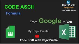57. Master CODE Function in Excel & Google Sheets | Simplified by a Googler