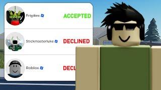 I Sent a Friend Request to 100 Roblox Admins