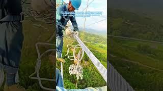 Sky-High Voltage: Watch These Daredevil Workers Dance With Live High-Tension Cables!