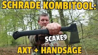  SCHRADE SCAXE9  KombiAxt/Handsäge  vs. Bahco Laplander   Survivalaxt?  Outdoor Review