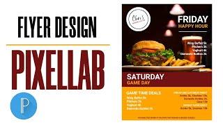 Flyer design with Pixellab