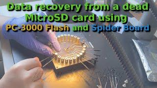 Data recovery from a dead MicroSD card using PC 3000 Flash and Spider Board