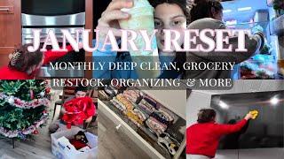 JANUARY DEEP CLEAN & ORGANIZE WITH ME | SAHM cleaning routine | Cleaning Motivation