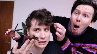 I TRY TO GIVE DAN A HAIRCUT!!