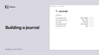 Build a journal in Notion