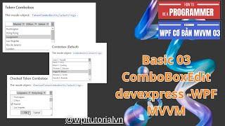 Basic 03 ComboBoxEdit devexpress -WPF MVVM