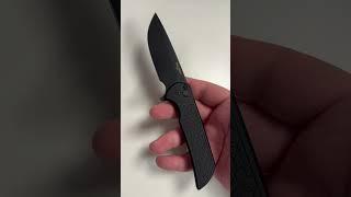 Pro-Tech Mordax MagnaCut Button Lock Flipper - Ferrum Forge Design - Black Gridlock