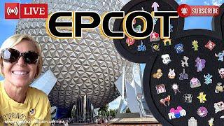 Live from Epcot.. rides, shows, fireworks and pin trading. #live