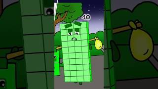 Please Don’t Go! NB 4 Tries to Stop NB 40 from Leaving #shorts #coloring  #numberblocks #animation