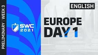 [ENGLISH] SWC2021 Europe Preliminary Day 1  | Summoners War