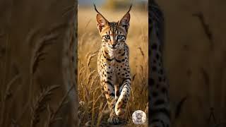 Silent Stalker of the Grasslands #serval #wildlife #asmr #shorts