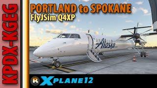 Giving props! | Portland to Spokane | X-Plane 12b11 | FlyJSim Q4XP | No Commentary