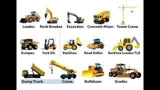 Heavy construction machinery names