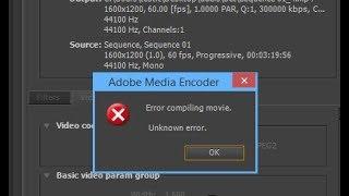 Error compiling movie premier pro export error fix two sure way fix