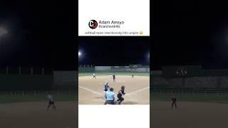 Softball team hits umpire #baseball