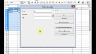 LibreOffice Calc - Dateneingabe über ein Formular