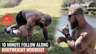 10 Minute Follow Along Fat Burning & Muscle Building Workout | No Equipment