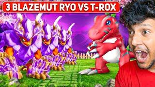 T-ROX Vs 3 BLAZEMUT RYO!  (EPIC BATTLE) | PALWORLD #104