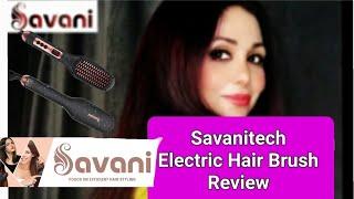Savanitech Electric Hair Brush Review #fashionblogger  #savanitech #hairstraightening #electricbrush