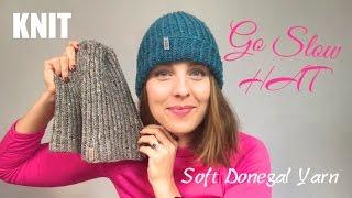 Go Slow HAT Soft Donegal yarn - Finished Object | knittingILove