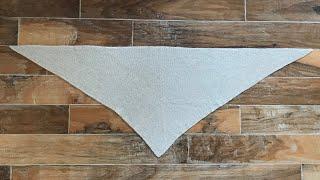 The EASIEST knitted diagonal SHAWL "Don Valley Butterfly". SYMMETRICAL triangle. ICELANDIC bind off.