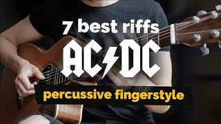 7 best AC/DC riffs in percussive fingerstyle