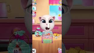 Никогда НЕ ДАВАЙ ГОВОРЯЩЕЙ АНДЖЕЛЕ ОТРАВЛЕННОЕ МОЛОКО! - Talking Angela #shorts