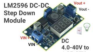 LM 2596 DC-DC Step Down Module DC 4.0 - 40V to DC 1.25 - 37V Adjustable Voltage Regulator