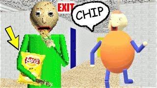 BALDI DISCOVERS CHIPS!! HE LOVES EATING THEM!! | Baldi's Basics MOD: Baldi Loves Chips