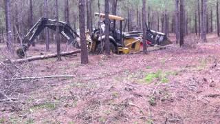 Stuck the John Deere Backhoe Trying to get to the Kubota!! Needed the Caterpillar Dozer!