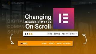 Changing Headers On Scroll with Elementor Sticky Headers | Sticky Header effect | Elementor Pro
