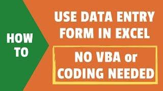 Using Data Entry Form in Excel (NO VBA or CODING Needed) | Easy Step by Step Guide