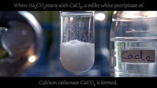 What happens when CaCl2 reacts with Na2CO3 | CaCl2 + Na2CO3 | Calcium chloride + Sodium carbonate